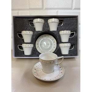 Acar Made With Love Porselen 6 lı Kahve Fincan Takımı 8176