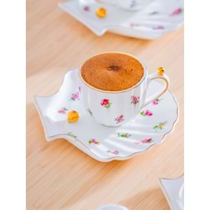 Acar Laduree 6 Kişilik Porselen Kahve Fincan Takımı 8168