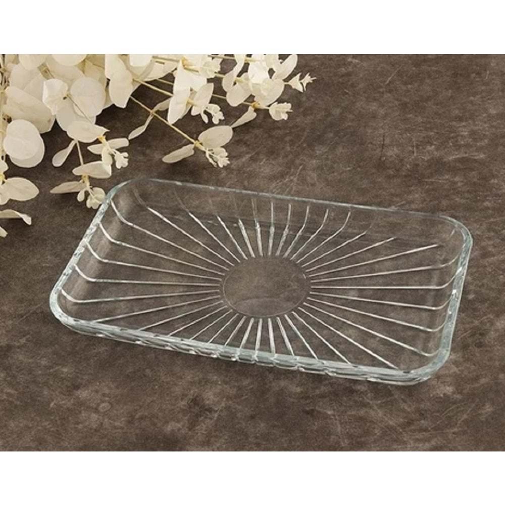 Paşabahçe Elegant Dikdörtgen Cam Kayık Tabak 27x16 cm 54883