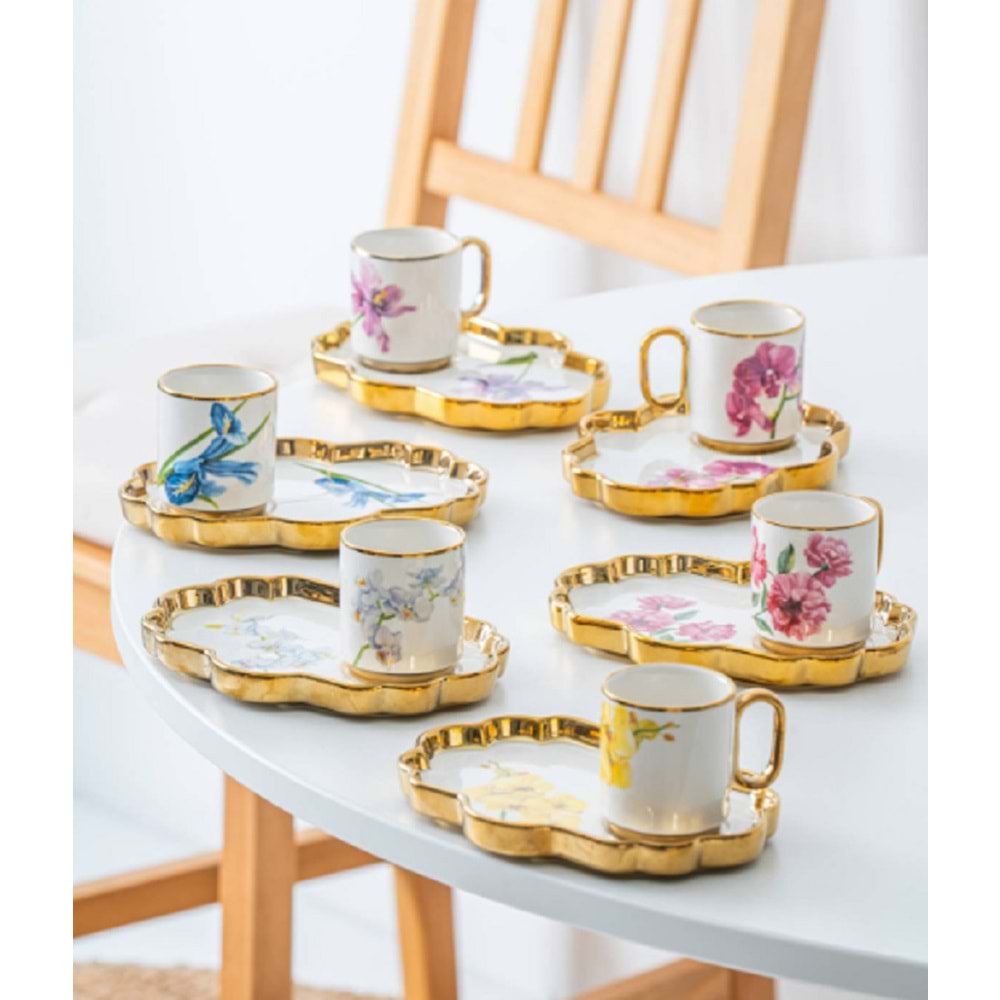 Acar Etnical 6 Kişilik Kahve Fincanı Takımı - 90 ML 21-0170