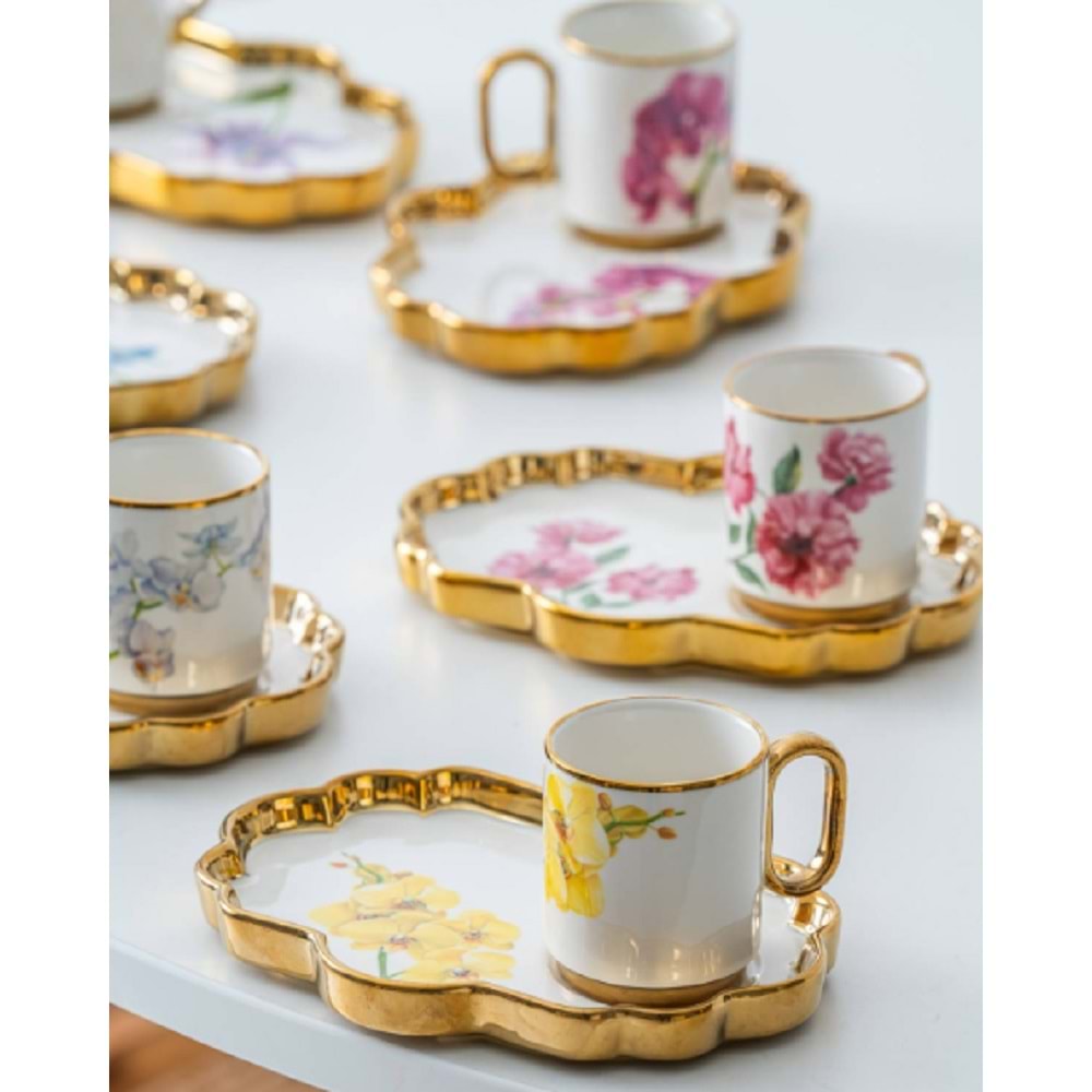 Acar Etnical 6 Kişilik Kahve Fincanı Takımı - 90 ML 21-0170