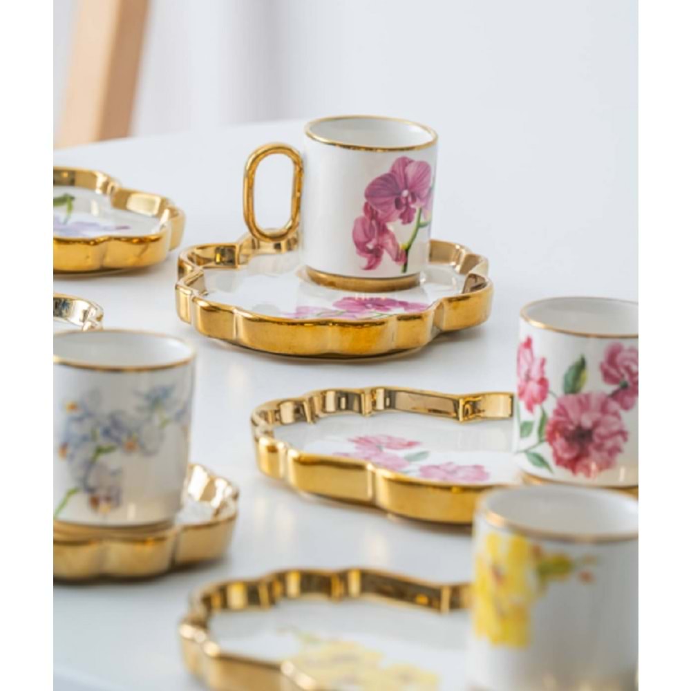 Acar Etnical 6 Kişilik Kahve Fincanı Takımı - 90 ML 21-0170