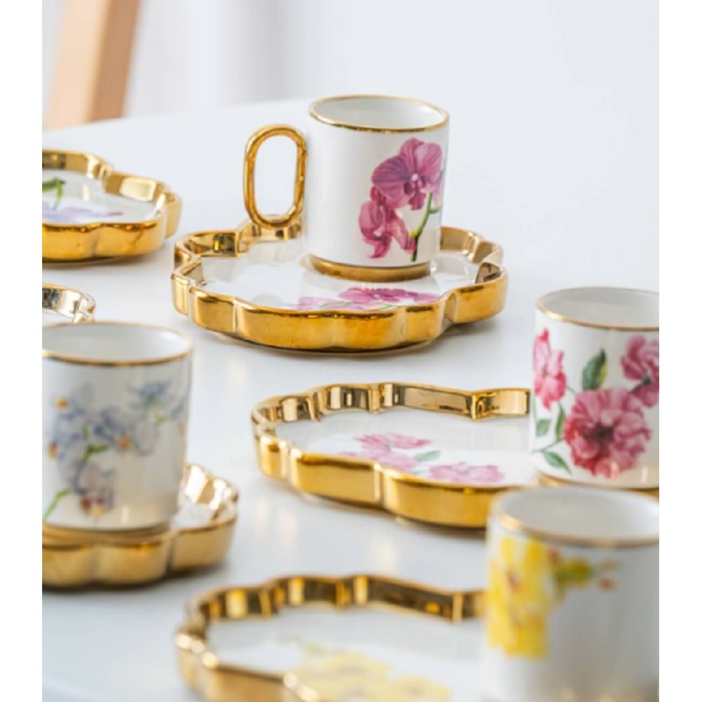 Acar Etnical 6 Kişilik Kahve Fincanı Takımı - 90 ML 21-0170