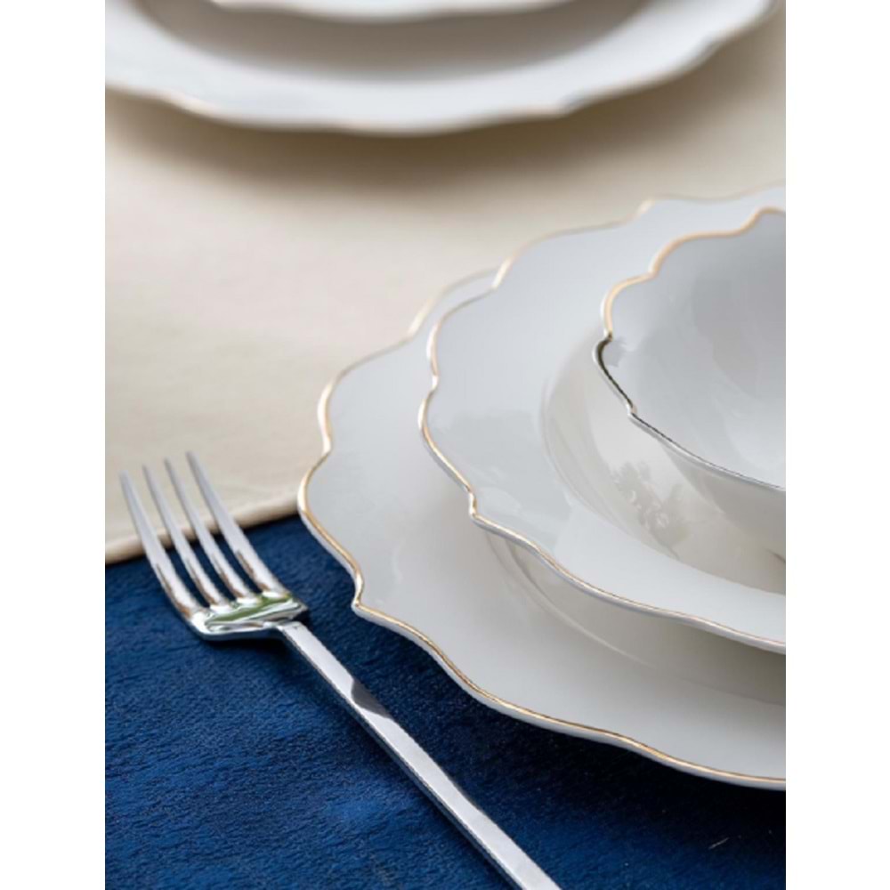 Acar Karmen 6 Kişilik 24 Parça Gold Yemek Takımı 6201