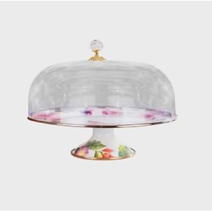 Miss Betty Rose Deluxe Emaye Ayaklı 30 Cm Kek Fanusu 16895-07