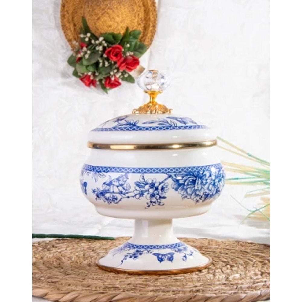 Miss Betty Blue Life Ayaklı Emaye Şekerlik 8324 -02