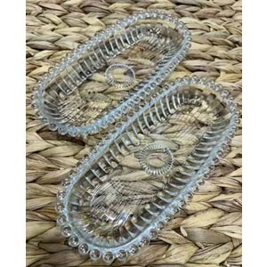 Krd Boncuk 2 li Kayık Tabak 2 adet KRD-5053