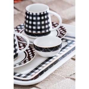 Acar Almond 2 Kişilik Tepsili Kahve Fincan Takımı - 100 ML 7169