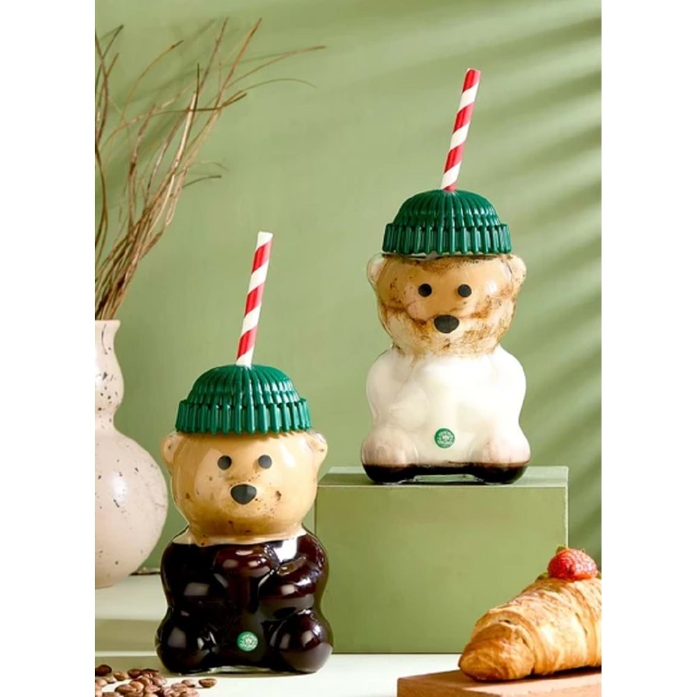 Goggy Bear El Yapımı Cam Ayıcıklı Kahve Bardağı