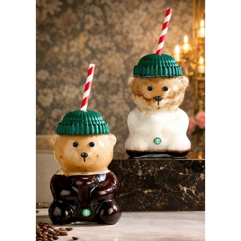 Goggy Bear El Yapımı Cam Ayıcıklı Kahve Bardağı