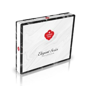 Cottonbox Elegant Stripe Saten Beyaz Çift Kişilik Nevresim Takımı 1824