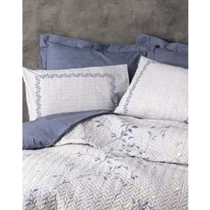 Cottonbox Modeline Double Çift Kişilik Comple Set Nitsa- Lacivert 2271