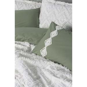 Cottonbox Limi Luke Krem Yatak Örtülü Çift Kişilik Nevresim Takımı