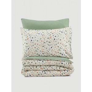Cotton Box Petite Tek Kişilik Lastikli Çarşaflı Nevresim Takımı Lola Yeşil
