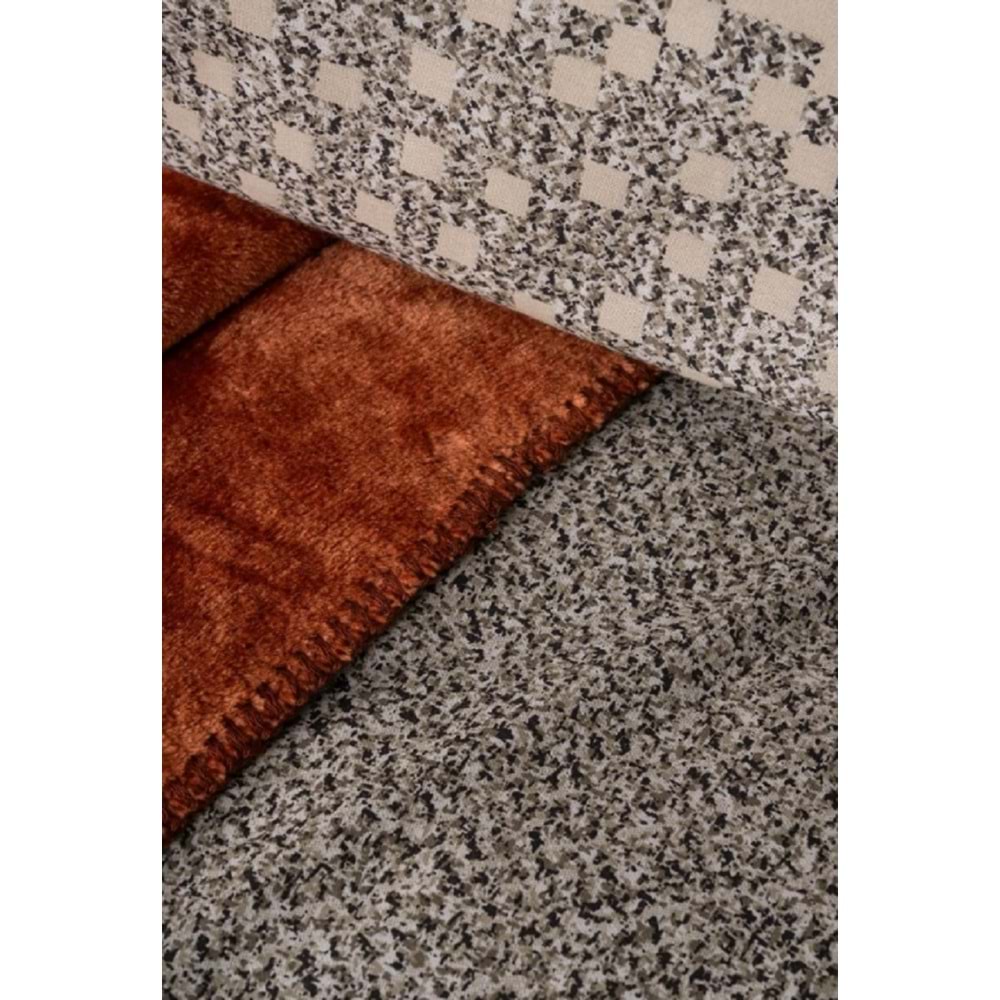 Cotton Box Battaniyeli Oyster Tarçın Çift Kişilik Nevresim Takımı