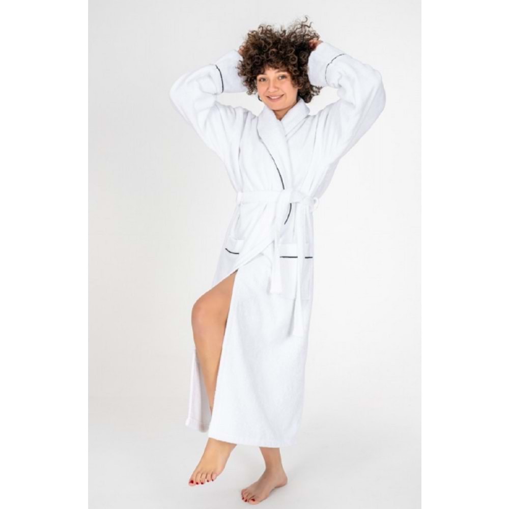 Cotton Box Classic Bornoz Seti Mahur Beyaz Unisex M-L