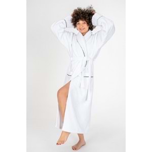 Cotton Box Classic Bornoz Seti Mahur Beyaz Unisex M-L