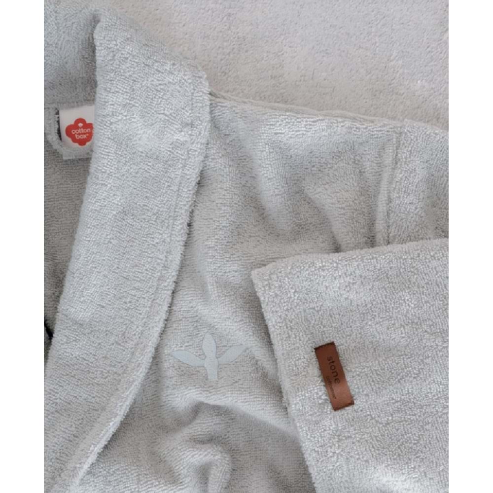 CottonBox Wellness Stone Gri Tek Kişilik Bornoz L-XL