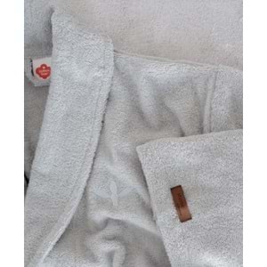 CottonBox Wellness Stone Gri Tek Kişilik Bornoz L-XL