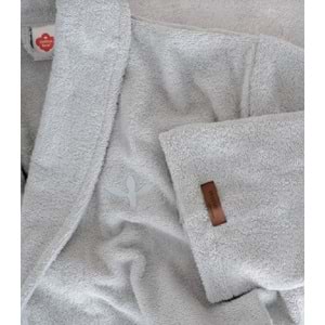 Cotton Box Tek Kişilik Bornoz Wellness Stone Gri S-M