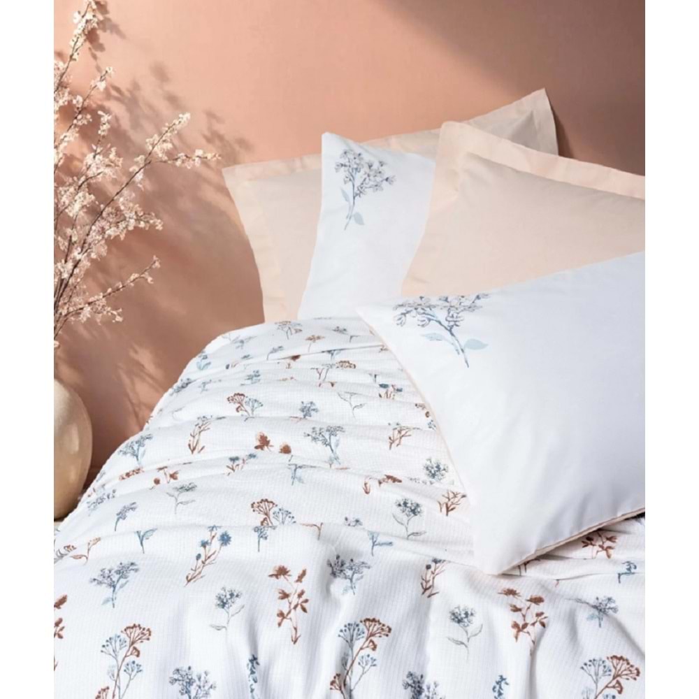 Cotton Box Estiva Çift Kişilik Pike Takımı Briar Somon