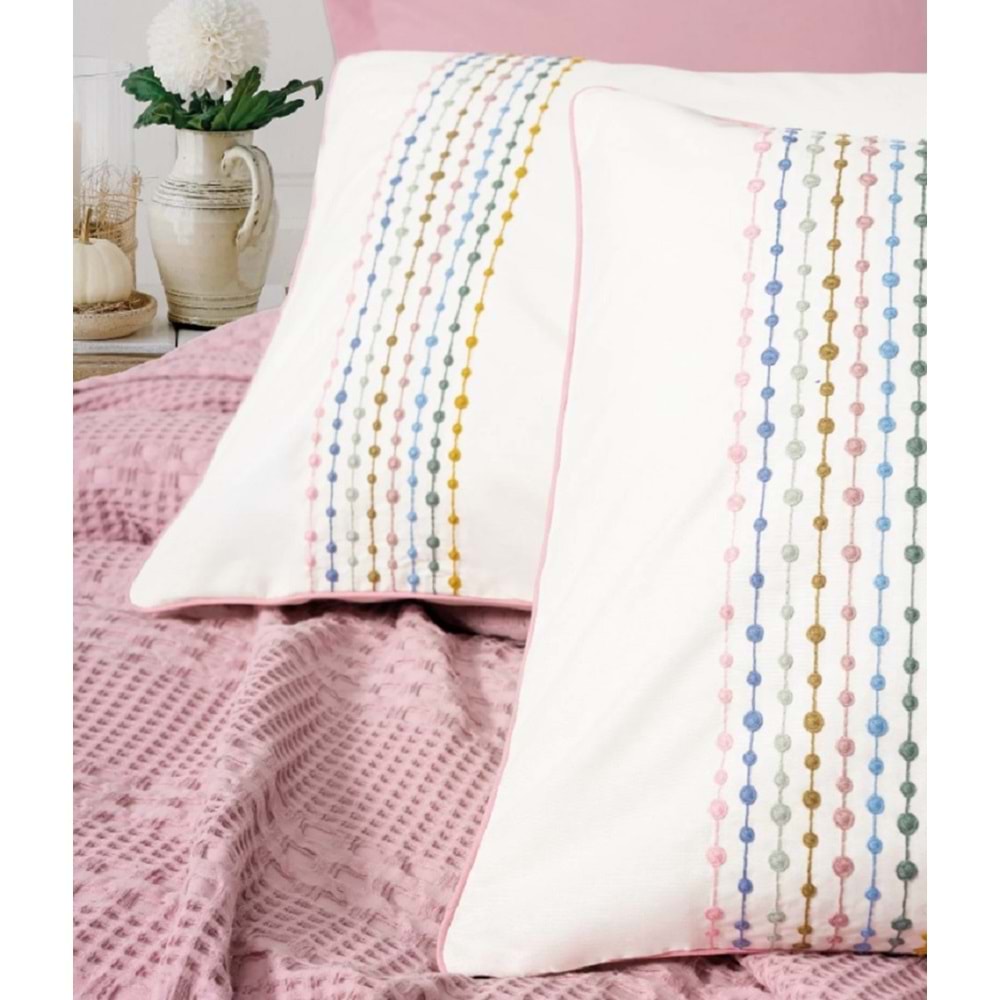 Cotton Box Aura Çift Kişilik Pike Takımı Pebble Pembe