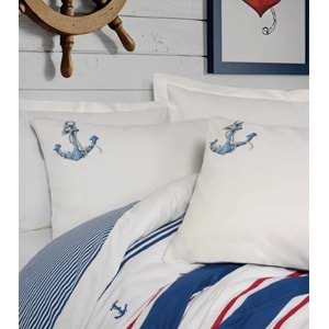 Cotton Box Maritime Tek Kişilik Nevresim Takımı Brine Ekru