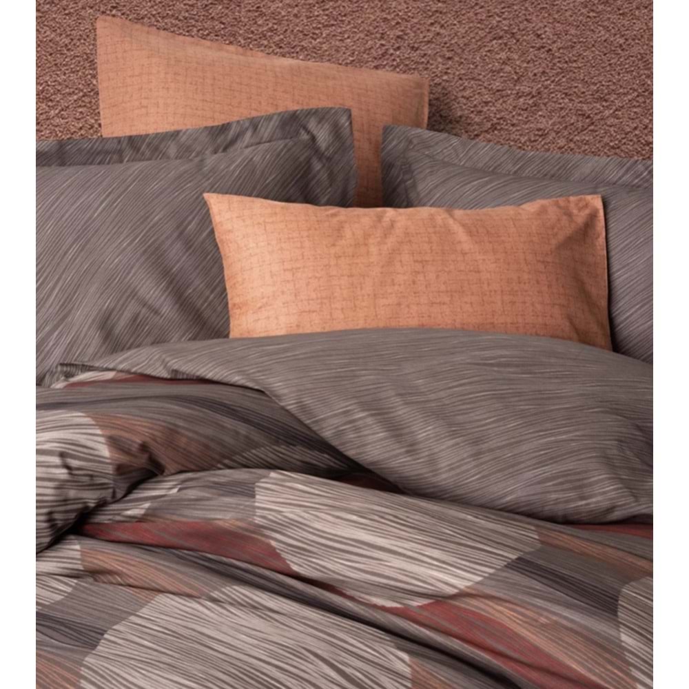 Cotton Box Modern Çift Kişilik Nevresim Takımı Fluss Tarçın