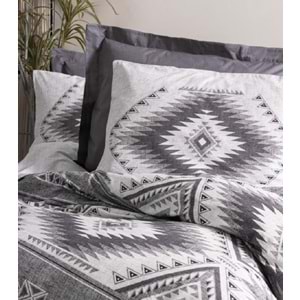 Cotton Box Ethnic Çift Kişilik Nevresim Takımı Delos Antrasit