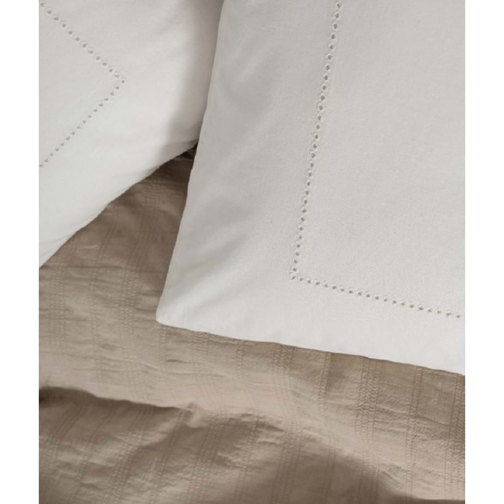 Cotton Box Natura Çift Kişilik Yatak Örtüsü-Pike Takımı Vilo Bej