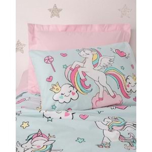 Cotton Box Junior Tek Kişilik Lastikli Çarşaflı Nevresim Takımı Twinka Pembe