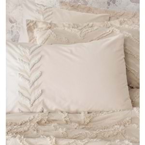 Cotton Box Limi Çift Kişilik Yatak Örtülü Nevresim Takımı Crimp Bej