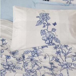 Cotton Box Çift Kişilik Nevresim Takımı Linora Mavi